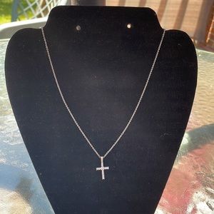 Gorgeous Faux Cystal Cross Necklace